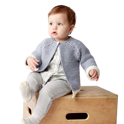 Bernat Dipped Detail Knit Cardigan 18 mos