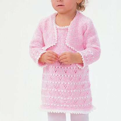 Bernat Knit Party Girl Set Dress & Bolero Set