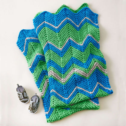 Bernat Softee Zig-Zag Knit Blanket Country Mouse