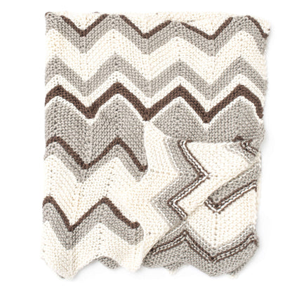 Bernat Softee Zig-Zag Knit Blanket Country Mouse