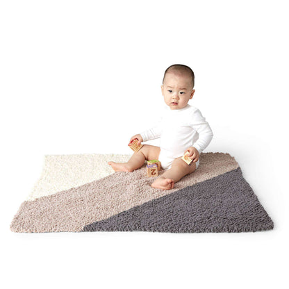 Bernat Bias Knit Blanket Knit Blanket made in Bernat Sheepy yarn
