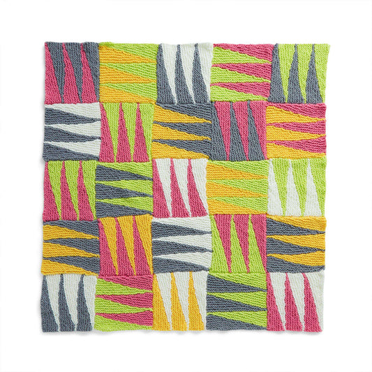 Knit Blanket made in Bernat Forever Fleece Finer yarn