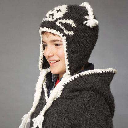 Bernat Knit Skull Hoodie 6 yrs 