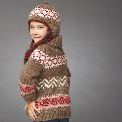 Bernat Knit Hot Cocoa Jacket and Hat 4 yrs 