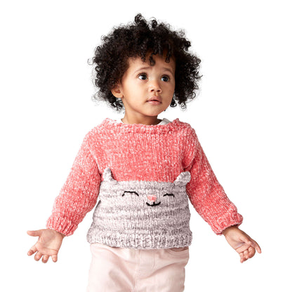 Bernat Happy Cat Knit Pullover 12 mos