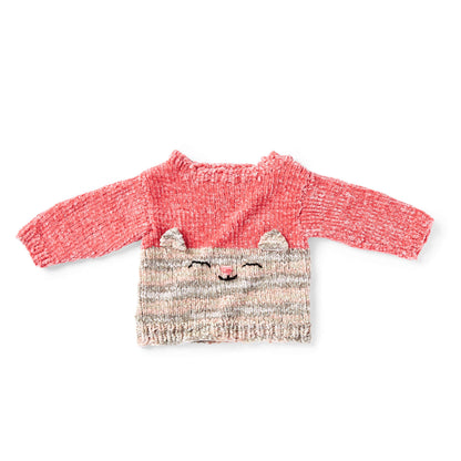 Bernat Happy Cat Knit Pullover 12 mos
