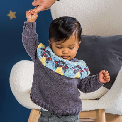 Bernat Ufo Yoke Knit Sweater 24 mos
