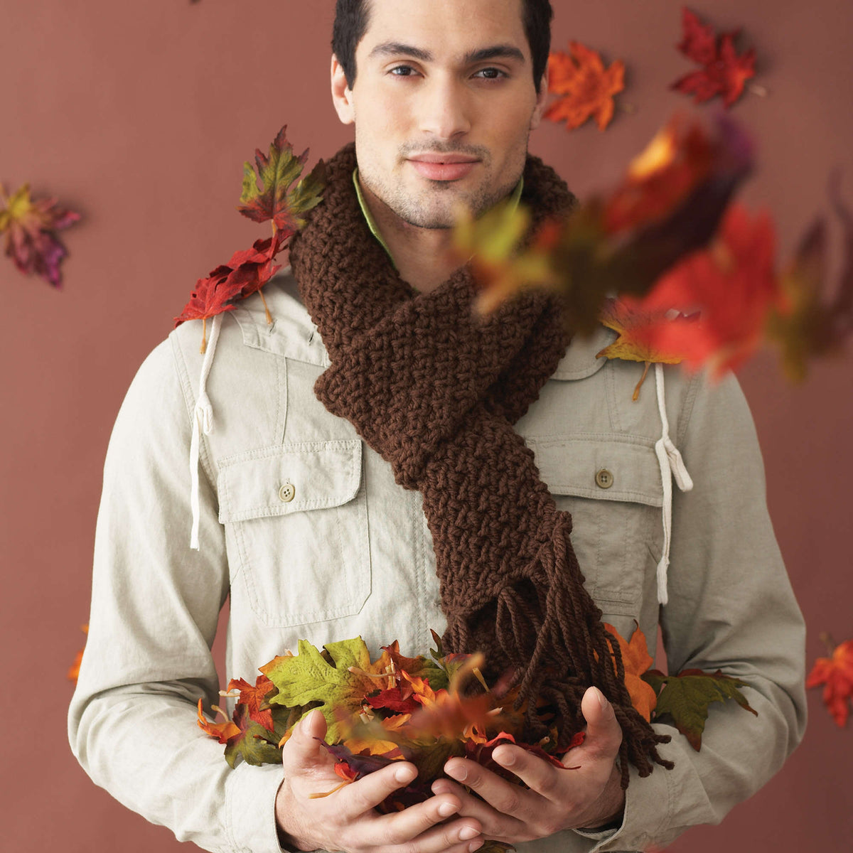 Knit Scarf made in Bernat Softee Chunky yarn