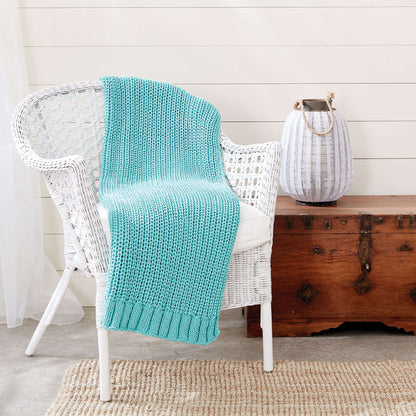 Bernat Shaker Knit Rib Blanket Knit Blanket made in Bernat Maker Home Dec yarn