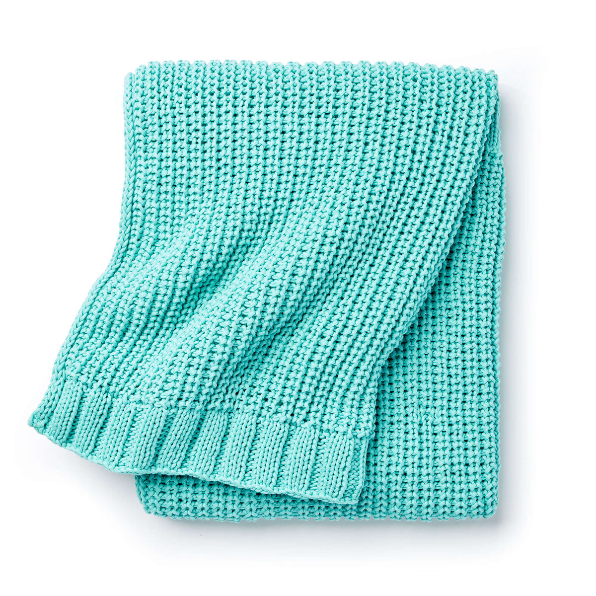 Knit Blanket made in Bernat Maker Home Dec yarn