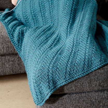 Bernat Chunky Reversible Knit Lap Blanket Single Size