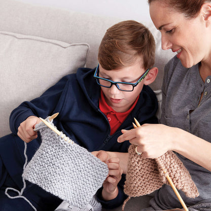 Bernat How to Knit a Blanket Knit Blanket made in Bernat Softee Chunky yarn