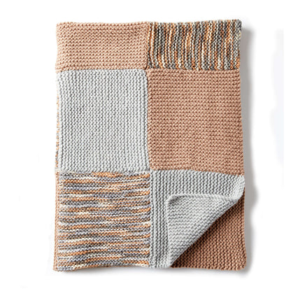 Bernat How to Knit a Blanket Knit Blanket made in Bernat Softee Chunky yarn