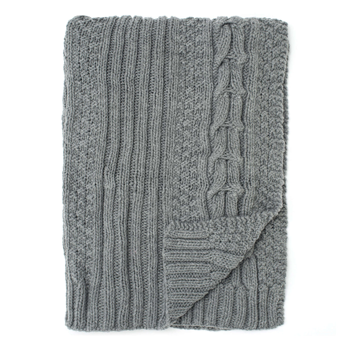 Knit Blanket made in Bernat Softee Chunky yarn