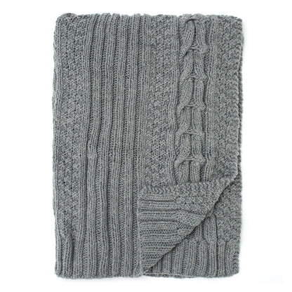 Bernat Horseshoe Cable Knit Blanket Knit Blanket made in Bernat Softee Chunky yarn