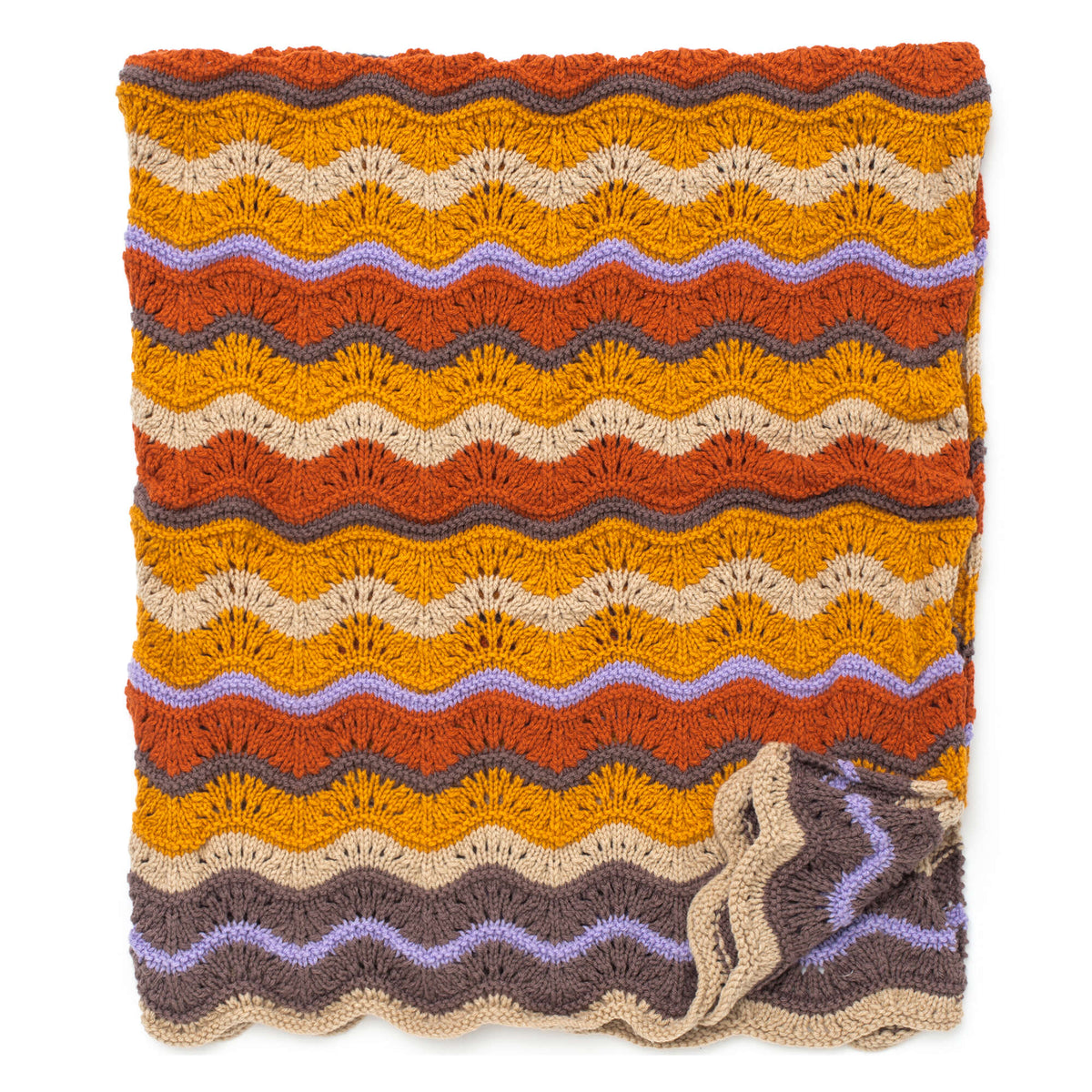 Knit Blanket made in Bernat Super Value yarn