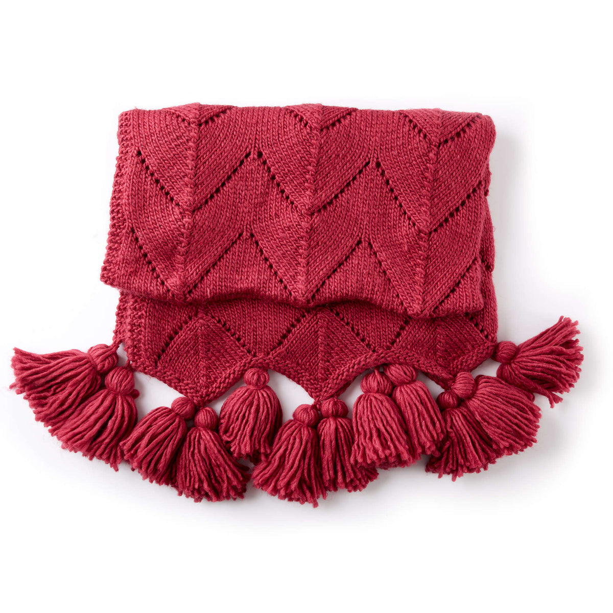 Knit Blanket made in Bernat Roving yarn