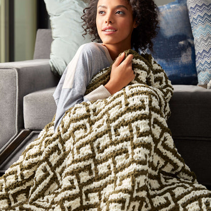 Bernat Let It Slip Knit Blanket Knit Blanket made in Bernat Blanket yarn