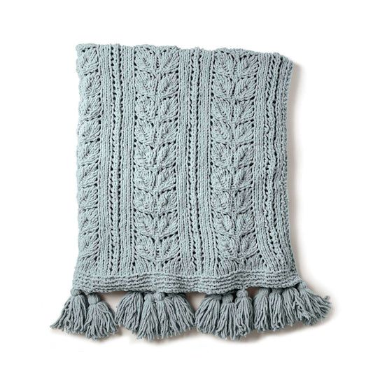 Knit Blanket made in Bernat Blanket yarn