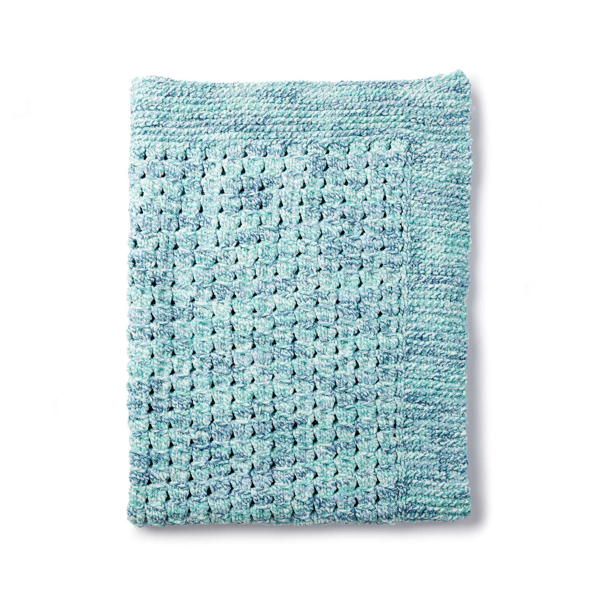 Knit Blanket made in Bernat Blanket yarn