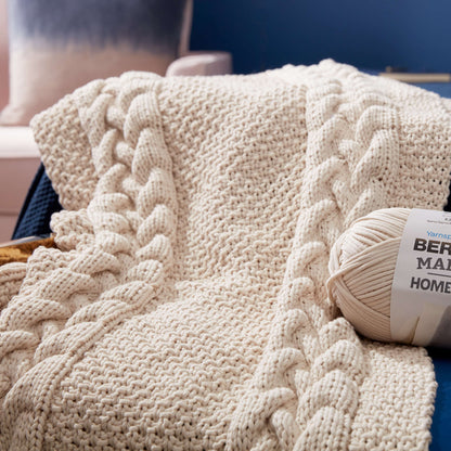 Bernat Tuck Stitch Knit Blanket Single Size