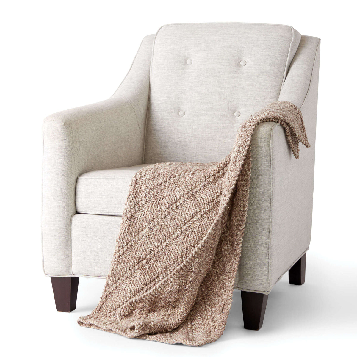 Knit Blanket made in Bernat Softee Chunky Twist yarn