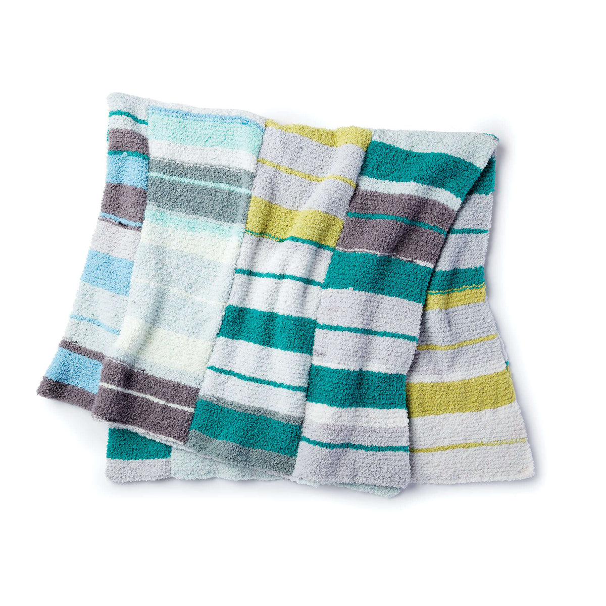 Knit Blanket made in Bernat Blanket Breezy yarn