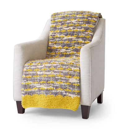 Bernat Gridline Knit Blanket Knit Blanket made in Bernat Blanket yarn