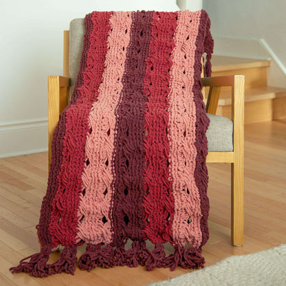 Bernat Criss-Cross Stripes Knit Blanket Bernat Blanket