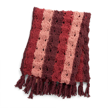 Bernat Criss-Cross Stripes Knit Blanket Bernat Blanket