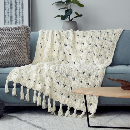 Bernat Criss-Cross Stripes Knit Blanket Bernat Blanket