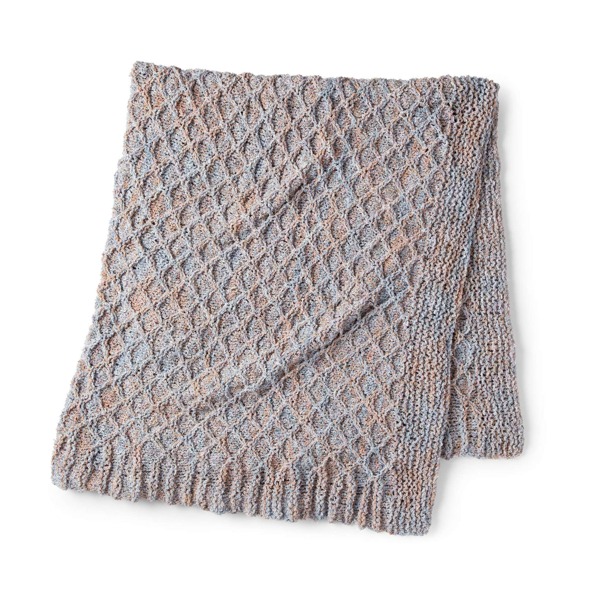 Knit Blanket made in Bernat Tweedie yarn
