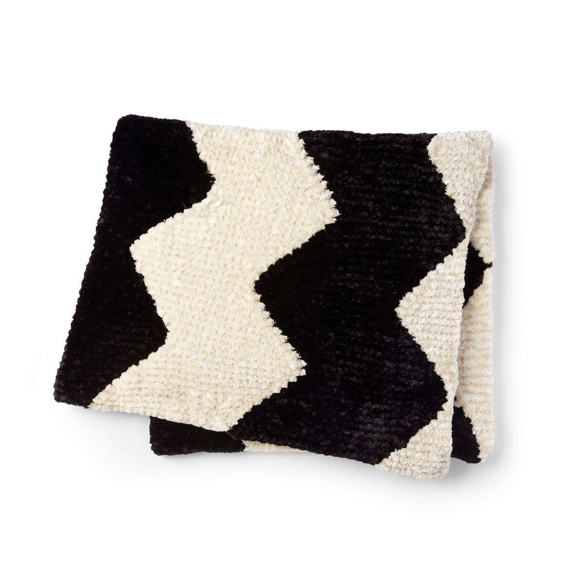 Knit Blanket made in Bernat Velvet Plus yarn