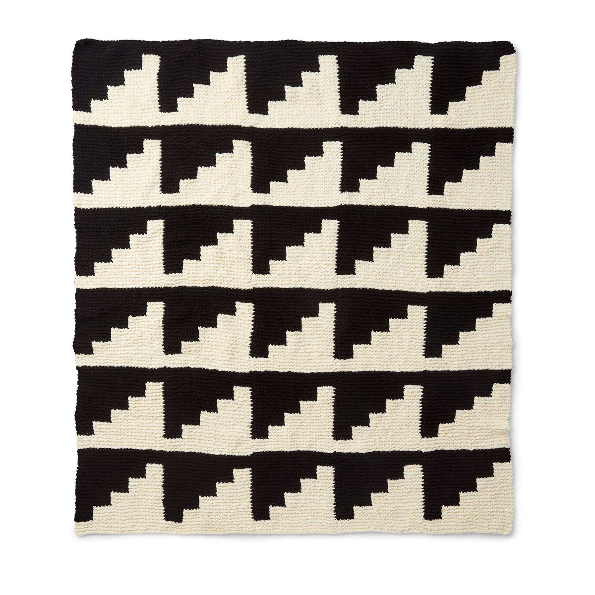 Knit Blanket made in Bernat Blanket yarn