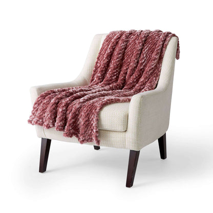 Bernat Cozy Knit Bias Blanket Knit Blanket made in Bernat Velvet Plus yarn