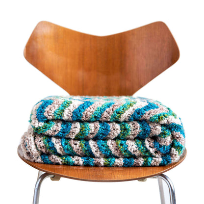 Bernat Simple Shale Knit Blanket Knit Blanket made in Bernat Toasty yarn