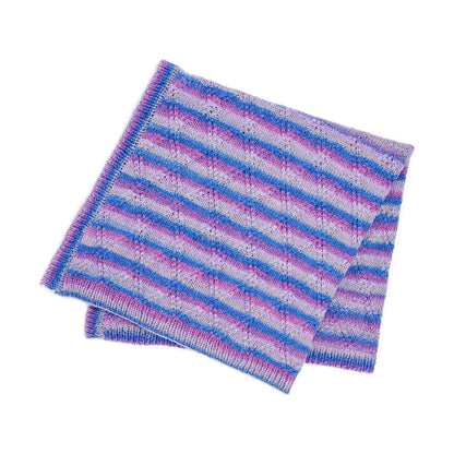 Bernat Double Lattice Knit Blanket Knit Blanket made in Bernat Wavelength yarn