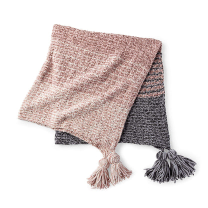 Bernat Seed Stitch Stripes Knit Blanket Version 1