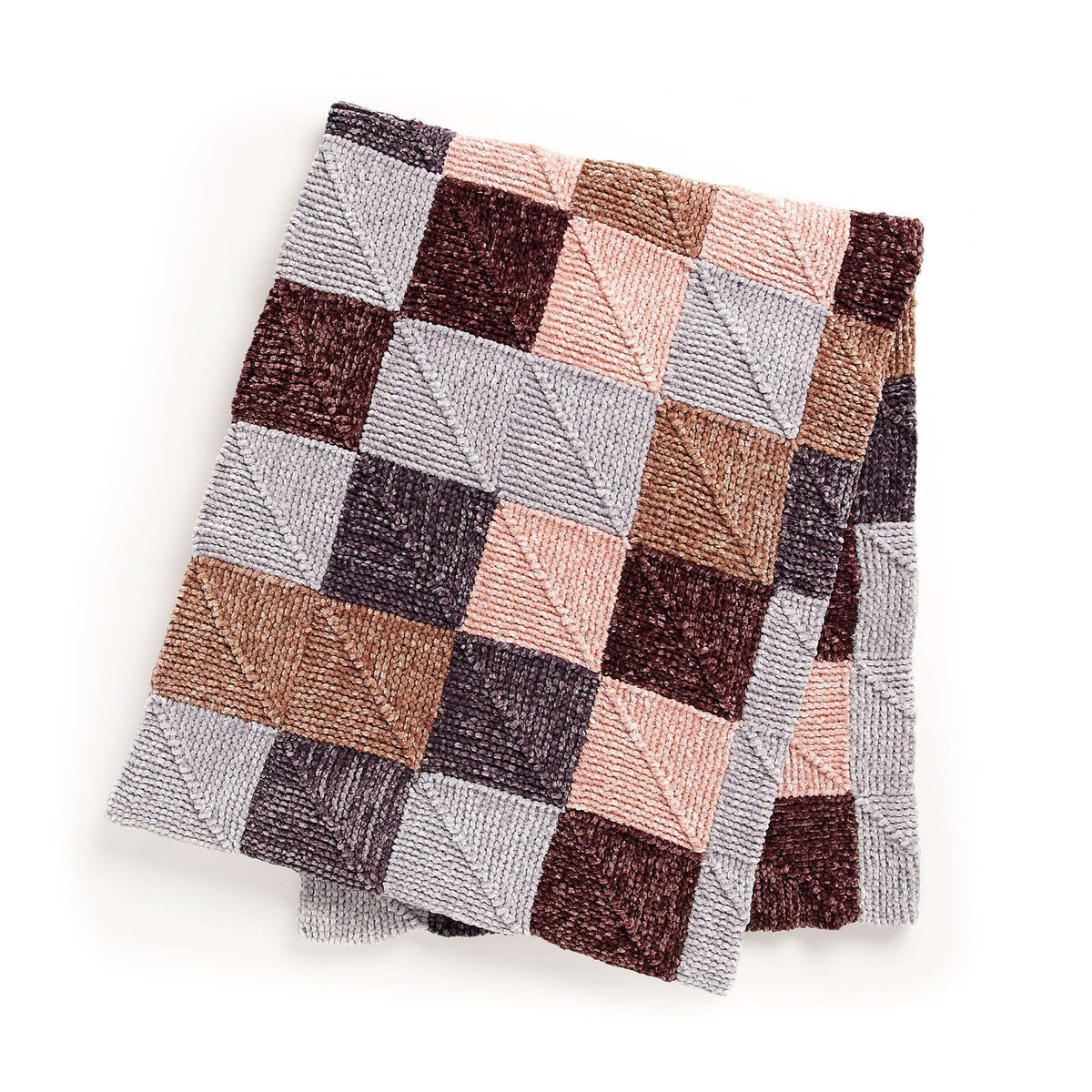 Knit Blanket made in Bernat Velvet yarn