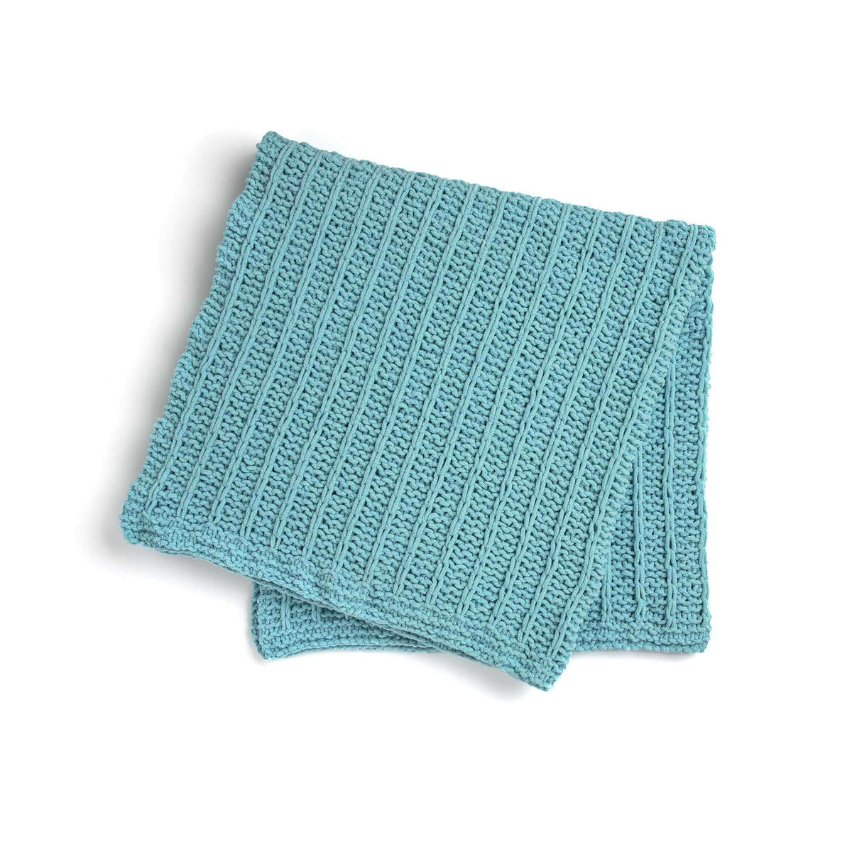 Knit Blanket made in Bernat Blanket Sparkle yarn