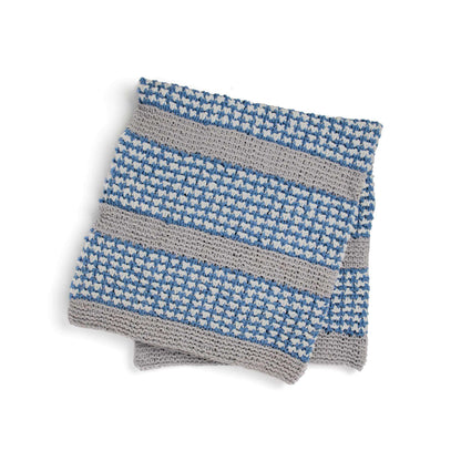 Bernat Sparkle Dots and Ridges Knit Blanket Knit Blanket made in Bernat Blanket Sparkle yarn