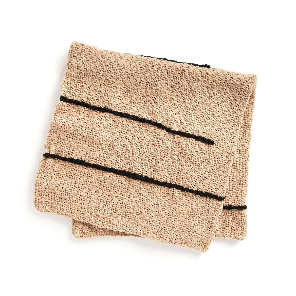 Knit Blanket made in Bernat Blanket yarn