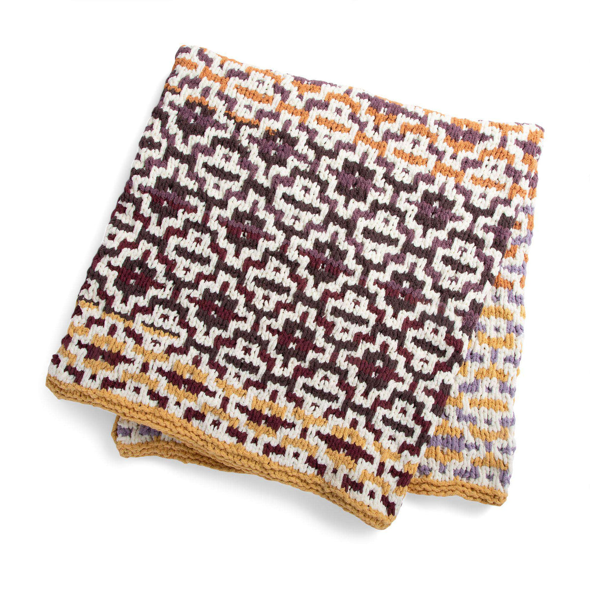 Knit Blanket made in Bernat Blanket O'Go yarn
