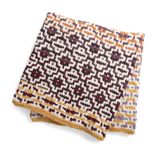 Knit Blanket made in Bernat Blanket O'Go yarn