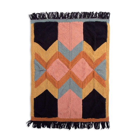Knit Blanket made in Bernat Blanket O'Go yarn