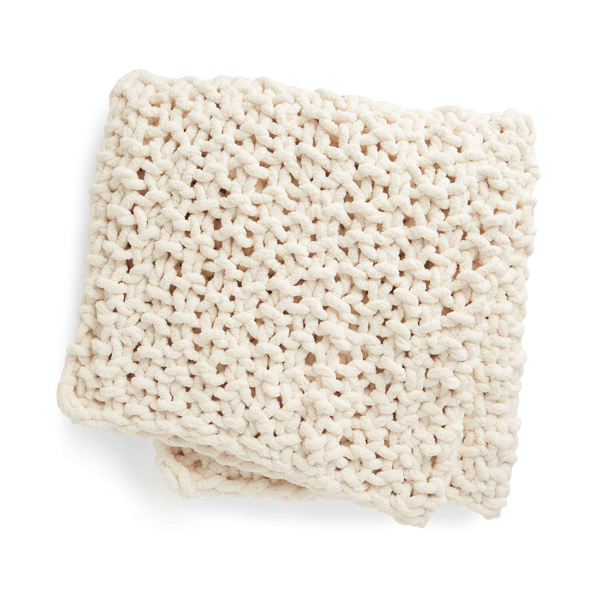 Knit Blanket made in Bernat Blanket Extra Thick yarn
