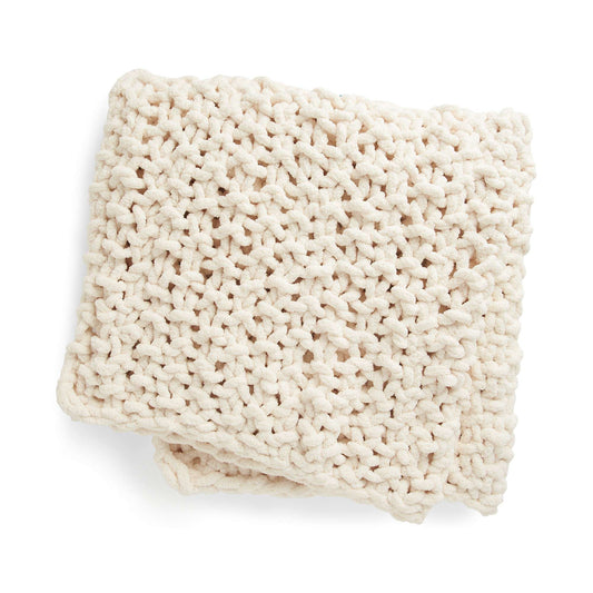 Knit Blanket made in Bernat Blanket Extra Thick yarn