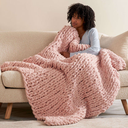 Bernat Super Stocking Stitch Knit Blanket Single Size