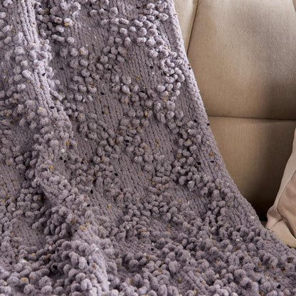 Bernat Loopy Trellis Knit Blanket Knit Blanket made in Bernat Blanket Confetti yarn