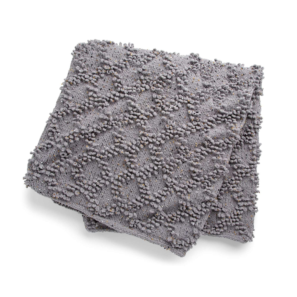 Knit Blanket made in Bernat Blanket Confetti yarn